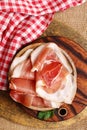 drycured meat ham, Parma prosciutto Royalty Free Stock Photo