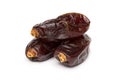 Dryed dates on white background Royalty Free Stock Photo