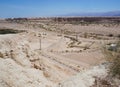 Dryed reservoir for water in south Israel Royalty Free Stock Photo