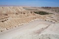 Dryed reservoir for water in south Israel Royalty Free Stock Photo