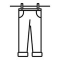 Dryer jeans icon, outline style Royalty Free Stock Photo