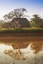 Dryer for tobacco near a pond in the Vinales Valley