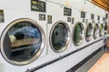 Dryers at laundromat Royalty Free Stock Photo