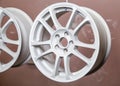 Drying of auto wheels after powder coating Royalty Free Stock Photo