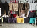 drying cloth indoor Royalty Free Stock Photo