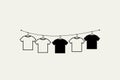 Drying clothes print minimalist poster