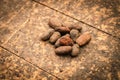 Drying cocoa seeds, Ecological, natural method of obtaining cocoa Royalty Free Stock Photo