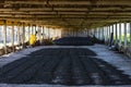 Drying coffee beans. Coffee beans drying in the shadow. Coffee beans business.