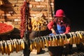 Drying crops in autumn sunshine