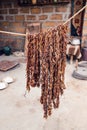 Drying edible herb Aveluk or Horse Sorrel