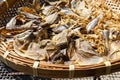 Drying fish is process to preserving food.