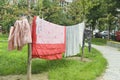 Drying laundry Royalty Free Stock Photo