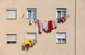 Drying laundry Royalty Free Stock Photo