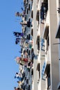 Drying Laundry on Bamboo Poles in Singapore