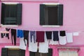 Drying laundry in Burano