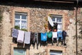 Drying laundry Royalty Free Stock Photo