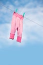 Drying laundry outside Royalty Free Stock Photo