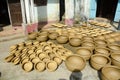 Drying pottery at the Thanh Ha village in Hoi An, Vietnam Royalty Free Stock Photo