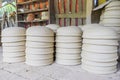 Drying pottery at the Thanh Ha village in Hoi An, Vietnam Royalty Free Stock Photo