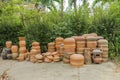 Drying pottery at the Thanh Ha village in Hoi An, Vietnam Royalty Free Stock Photo