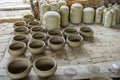 Drying pottery at the Thanh Ha village in Hoi An, Vietnam Royalty Free Stock Photo