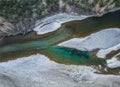 A drying river with stony ground in southern France Royalty Free Stock Photo