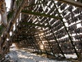 Drying stockfish rack in Svolvaer, Lofoten, Norway