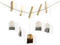 Drying tea bags Royalty Free Stock Photo