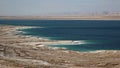 Drying waters of Dead sea, coastline, Jordan
