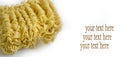 Dryn instant noodles on a light background organic