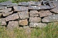 Drystone fence wall Royalty Free Stock Photo