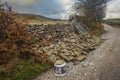 Drystone wall building in Crummockdale in the Yorkshire Dales