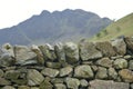 Drystone wall in front of Haystacks, Lake District Royalty Free Stock Photo