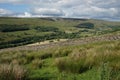 Drystone Walls, Barns and the Village of Gunnerside in Swaledale, The Yorkshire Dales, North Yorkshire, England Royalty Free Stock Photo