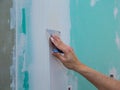 Drywall hydrophobic plasterboard trowel plastering seam
