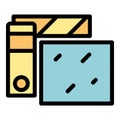 Drywall measurement icon vector flat