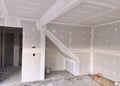 Drywall Installation Project Royalty Free Stock Photo