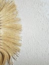Drywall texture on ceiling. Slap stick and blade tool on white background. Royalty Free Stock Photo