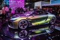 DS E-Tense Performance Coupe all-electric car showcased at the Paris Motor Show, France - October 17, 2022 Royalty Free Stock Photo