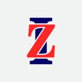 IZ Letter Ambigram Logo Logo Design Vector Template.