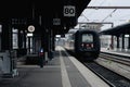 DSB train at Odense railway station Royalty Free Stock Photo