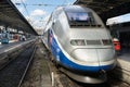 High-speed train engine Paris-Est station France