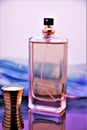 Woman bottle perfume glamur fashion fragance aroma beauty Royalty Free Stock Photo