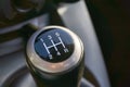 Manual car transmission gear shift Royalty Free Stock Photo