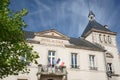 Town hall building of small town Boussac in France Royalty Free Stock Photo