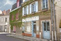 Hairdresser salon in old style in small town Boussac France Royalty Free Stock Photo