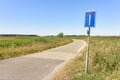 Dead end road sign in a rural landscape Royalty Free Stock Photo