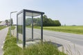 Bus stop shelter in a rural area Royalty Free Stock Photo