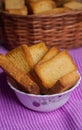 Rusks in a basket