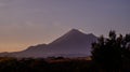 Twilight showing Colima`s Volcano